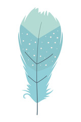 Isolated boho feather design vector illustration