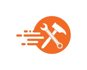 hummmer icon of house build and renovation vector illustration