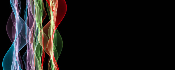 Fototapeta premium Abstract elegant wave panorama design with space for your text
