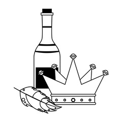 party festive celebration carnival cartoon in black and white