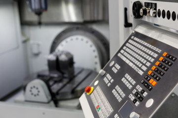 control panel of 5 axis CNC milling machine