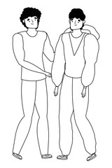 Isolated avatar men vector design