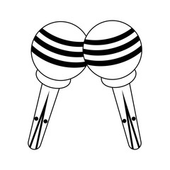 music instrument musical objects cartoon in black and white