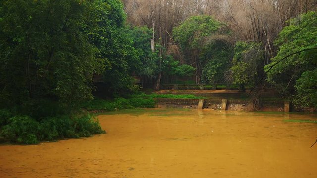 day time bangalore city park lake panorama 4k india