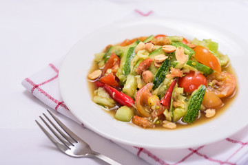 Spicy cucumber salad, Thai food