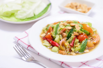 Spicy cucumber salad, Thai food