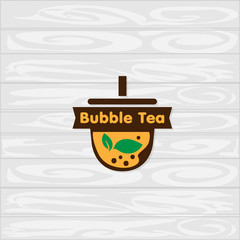 bubble tea logo icon graphic template