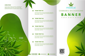 Cannabis or marijauna medical Brochure design.