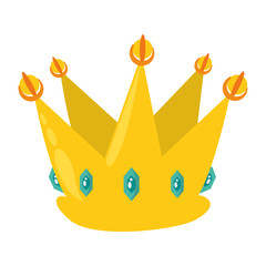 crown king luxury insignia cartoon