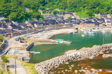 間垣の里大沢漁港の風景、石川県輪島市大沢町にて © photop5