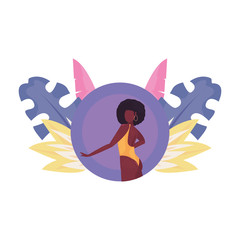 woman summer time vacations design