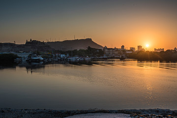 Sunrise in Cartagena city