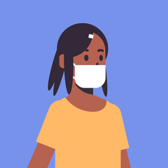 Woman wearing face mask environmental industrial smog