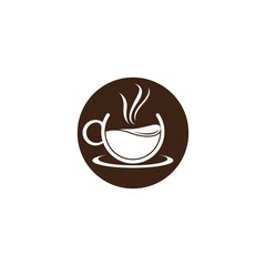 Coffee cup logo template vector icon
