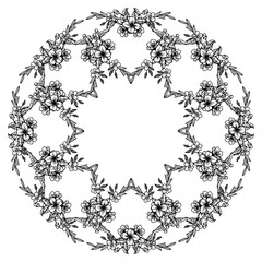 Abstract floral frame background, for various design of greeting card. Vector