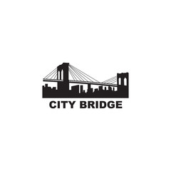City bridge logo design vector template