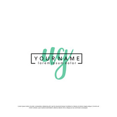 Initial U G UG elegant logo template vector