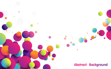 Abstract funny colorful striped balls on white background