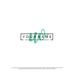 Initial U O UO elegant logo template vector