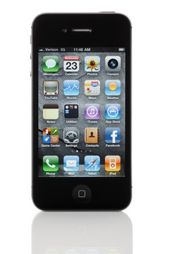 Apple iPhone 4 Isolated on White Background