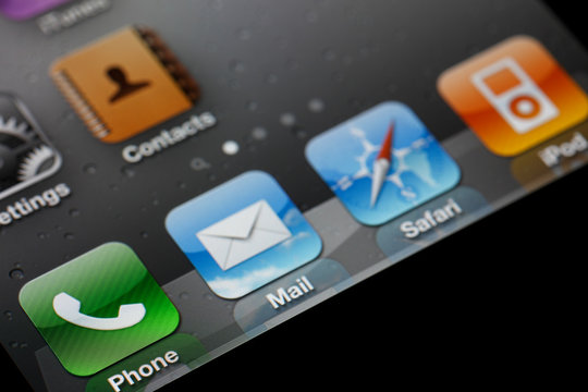 Apple iPhone App Icons on Dock