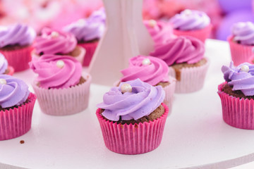 cupcakes with frosting and sprinkles