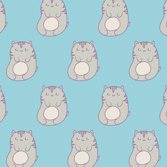 pattern of cute cats baby animals kawaii style