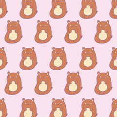 pattern of cute bears baby animals kawaii style