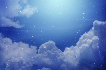 night sky with stars.
