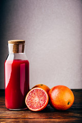 Bottle of blood orange juice