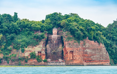 Beautiful scenery in the Great Buddha Scenic Area of Leshan, Sichuan Province, China
