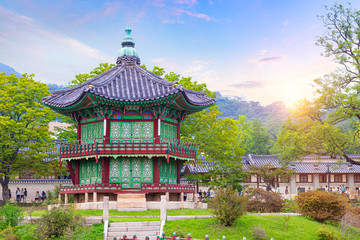 Gyeongbokgung palace, Hyangwonjeong Pavilion,  South Korea
