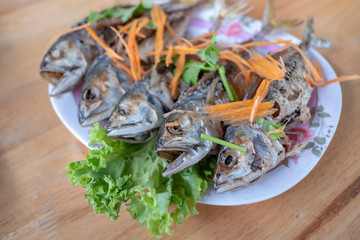 Fried mackerel