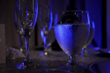 Wine Cup with a beautiful blue light