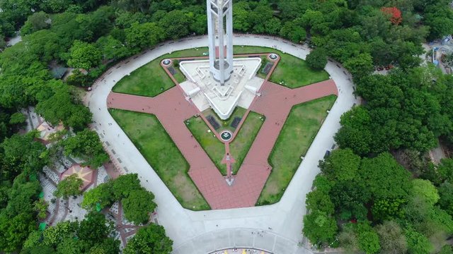 Nice asteroid view of the Quezon Memorial Shrine and the whole area of Quezon Memorial Circle.