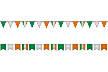 Ireland garland with flags.