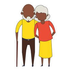 grandparents senior old people cartoon faceless