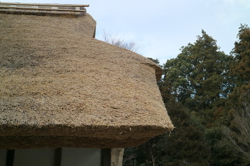 古民家のわらぶき屋根
