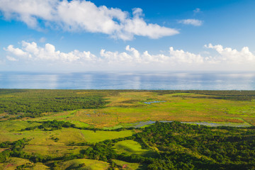 Dominican Republic landscape. Natural photo