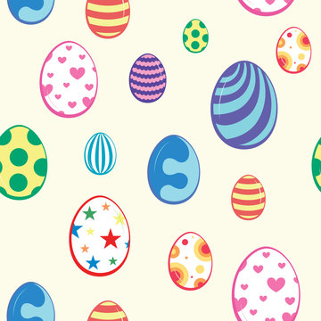seamless pattern Easter eggs