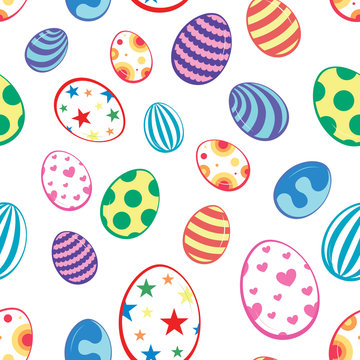 seamless pattern Easter eggs