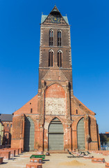 Fototapeta na wymiar Remains of the St. Mary's church in Wismar, Germany