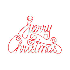 Merry Christmas. Hand lettering