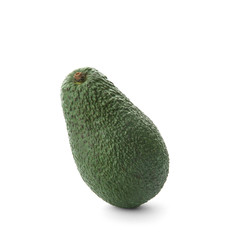 Ripe avocado on white background. Tropical fruit