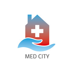 Obraz premium Logo medicine city template design vector