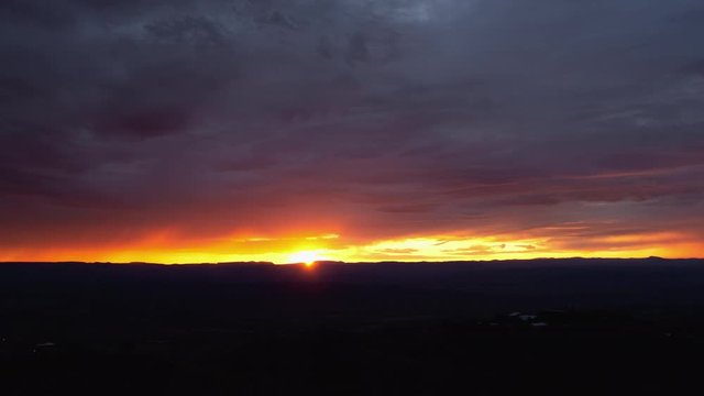 Glorious Sunrise over Horizon Timelapse Closeup