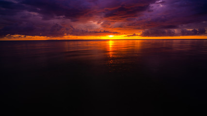 Fototapeta na wymiar Seascape Sunset Trat Thailand