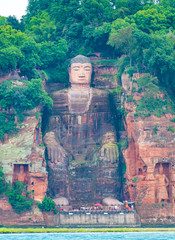 Stone-carved Buddha in the Great Buddha Scenic Area of Leshan, Sichuan Province, China
