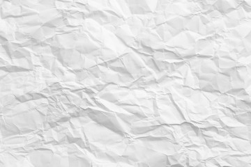 Blank white wrinkled paper. Cellulose industry. Abstract art background. Copy space.