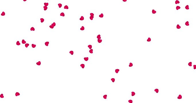 Pink falling hearts